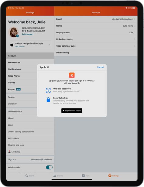 Sign in with Apple on iPad - Apple Support
