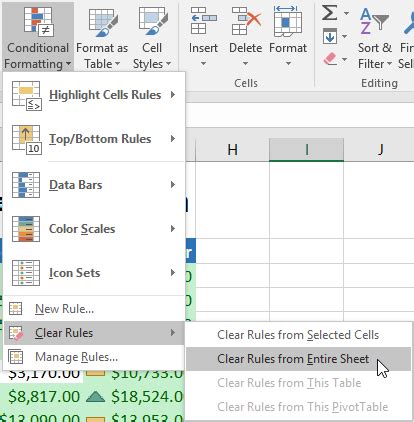 Formatting in Excel 2016 的图像结果