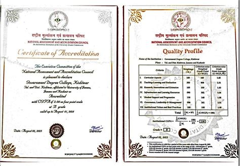 GDC Kishtwar | NAAC Document Details