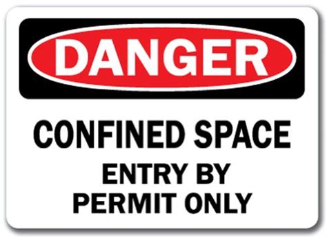 Danger Sign Confined Space Entry By Permit Only 10 X | Desertcart INDIA
