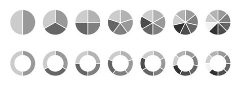 Set of circles isolated pie charts diagrams set of circles infographic ...