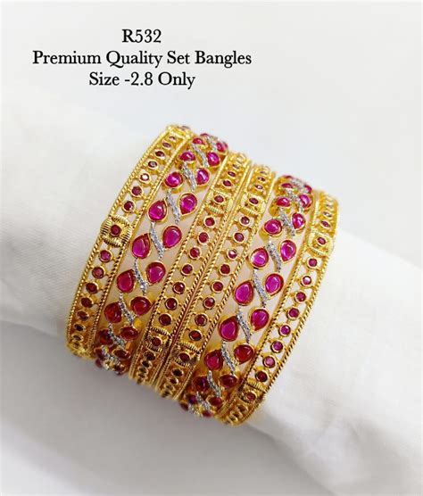 Latest New Collection Bangles 2021 Kempu and Rose Gold - Indian Jewelry ...