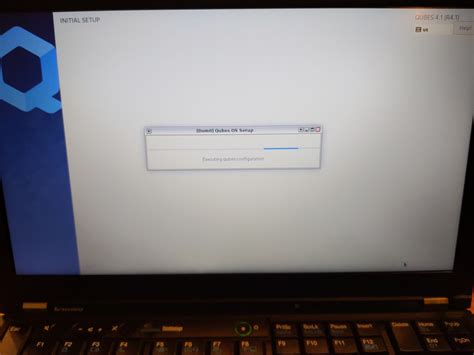 QubesOS 4.1 post-installation initial setup hangs at "Executing qubes ...