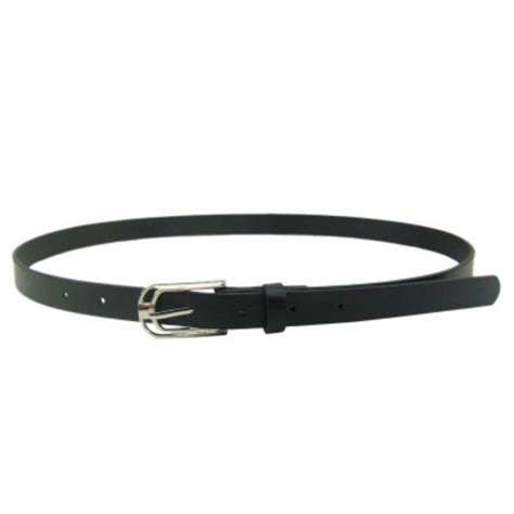 Fashion belts thin adjust belt PU leather black belts eyelet buckle ...