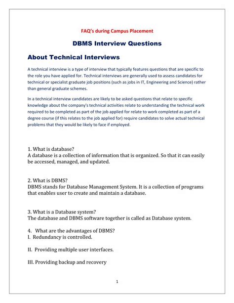 DBMS Technical Interview Questions 的图像结果