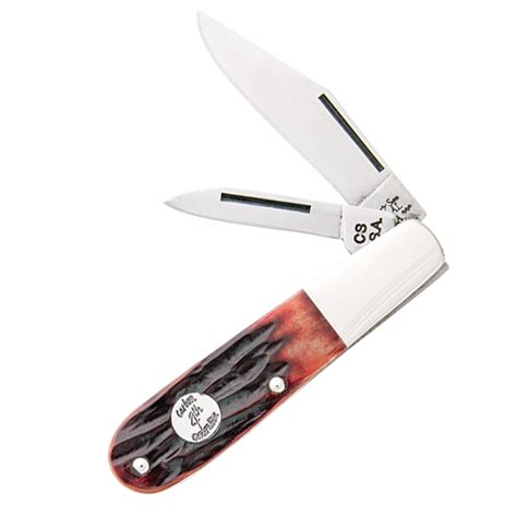 3-1/2" Red Stag Bone 2-Blade Barlow - CRSB281 - Bear & Son Cutlery ...