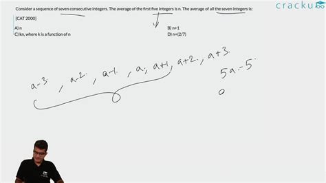 [Video] Consider a sequence of seven consecutive integers. The average ...