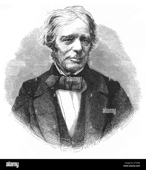 Portrait of the English Scientist Michael Faraday (1791 – 1867). Illustration from Cassell's ...