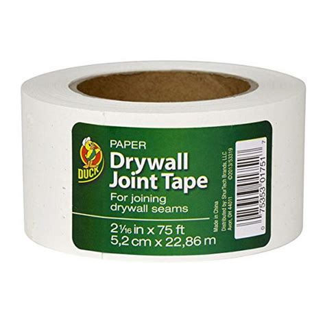 Duck Brand Paper Drywall Joint Tape, 2.06 Inches x 75 Feet, 1 Roll ...