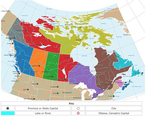 Map Of Canada With Lakes