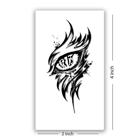 Tribal 3D Effect Eye wings Temporary waterproof tattoos For Men & Women