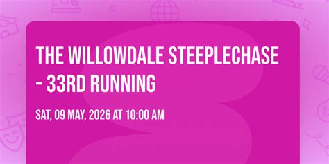 The Willowdale Steeplechase - 33rd Running, 101 E Street Rd Kennett ...