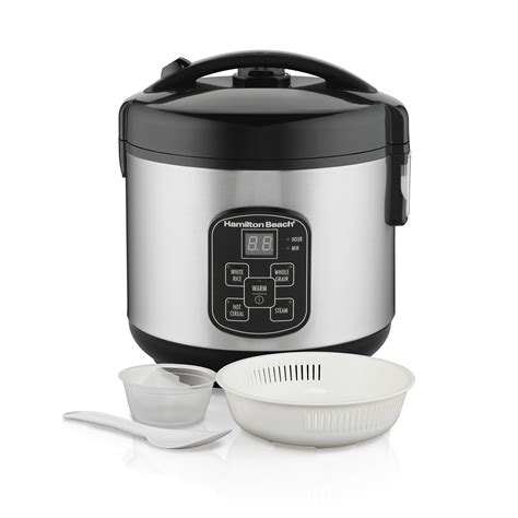 Hamilton Beach Digital Programmable Rice Cooker & Food Steamer, 8 Cups ...