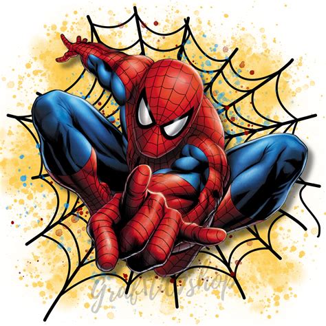 Spiderman Watercolor Design, Spiderman Clipart, Spiderman Png, Cartoon ...