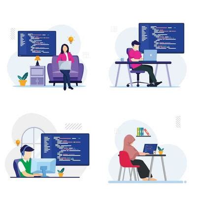 Image result for Programmer Vector Art