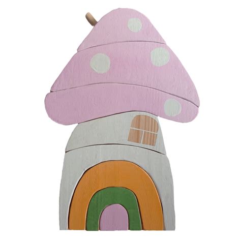 Rainbow House Shape Stacker Toy (1-3 Years) – Snooplay