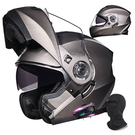 Bluetooth Modular Motorcycle Helmet Dot Approved Full Face Modular Motorcycle Helmets for Adults ...