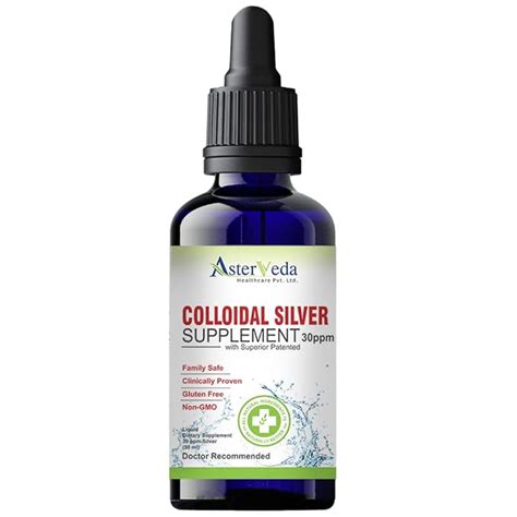 Asterveda Colloidal Silver 30 ppm Mineral Supplement | Natural Source ...