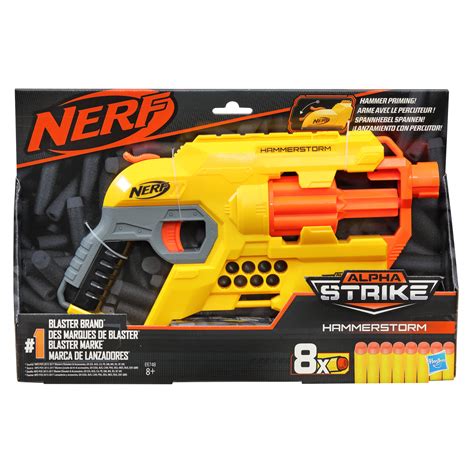Blaster Nerf Alpha Strike Hammerstorm - Percuteur, barillet rotatif et ...