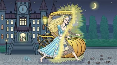 Cinderella Turns into a Poor Girl at Midnight Mural Wallpaper - Magicdecor®