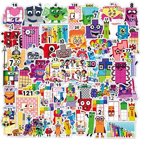 52pcs Numberblocks Animated TV Series Cartoon Deacls Graffiti Stickers ...