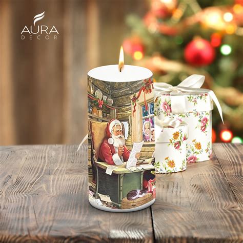 Pillar Candle Christmas 3*6 inch Unscented – AuraDecor