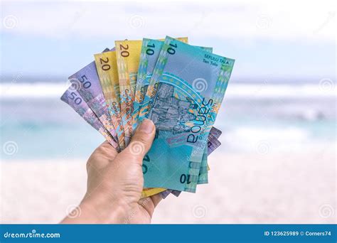 Samoan Tala Currency - Left Hand Holding Bank Notes from Western Stock Image - Image of exchange ...