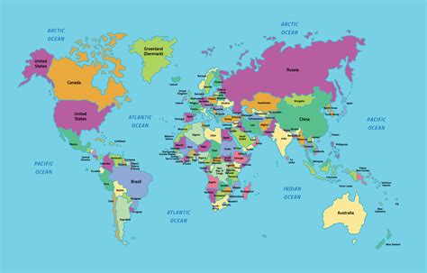 Colorful World Map Flat Concept 22599267 Vector Art at Vecteezy