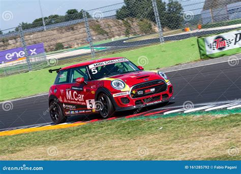 Vallelunga, Italy September 15 2019. Mini Cooper Racing Car in Action ...