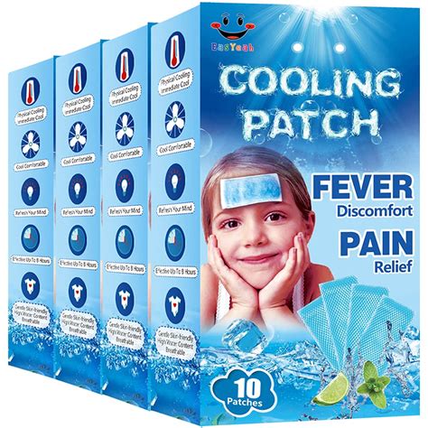 EasYeah Cooling Patches for Fever Discomfort & Pain Relief, Cooling ...