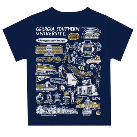 Georgia Southern Eagles Hand Sketched Vive La Fete Impressions Artwork ...