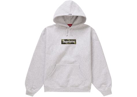 SUPREME BOX LOGO HOODED SWEATSHIRT FW23 ASH GREY