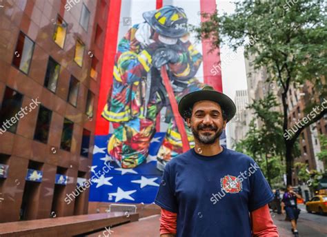 Brazilian Muralist Eduardo Kobra Seen Opposite Editorial Stock Photo ...
