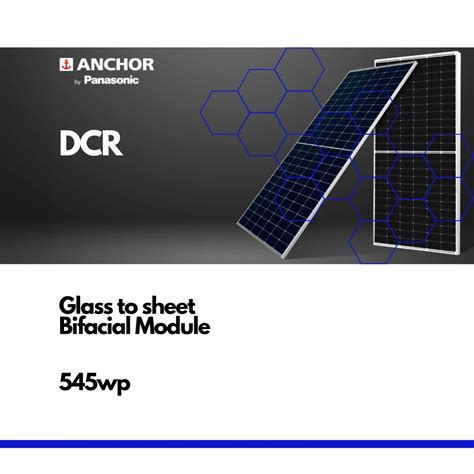 Anchor by Panasonic 545wp DCR Bifacial Solar Panel for Home and Busine ...