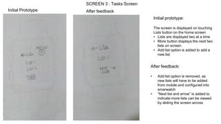 User Testing Paper Prototypes App 的图像结果