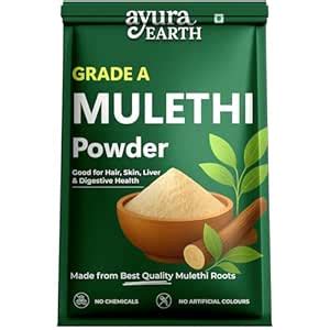 AyuraEarth Mulethi Powder (200g) for Eating, Drinking, Skin, Hair ...