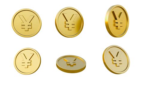 pièces d'or avec illustration 3d du symbole yuan chinois ou yen japonais 11630842 PNG