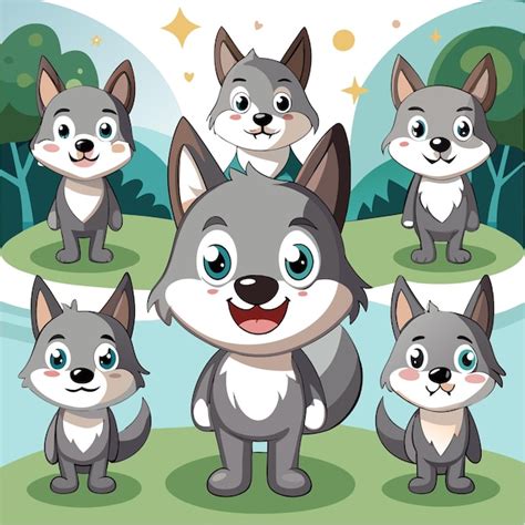 Image result for Cartoon Wolves