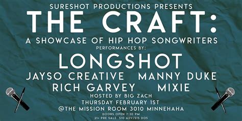 The Craft :: A Showcase of Hip Hop Songwriters, The Hook and Ladder ...