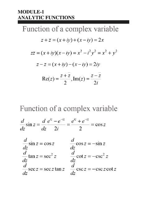 Complex Variables Engineering Mathematics 的图像结果