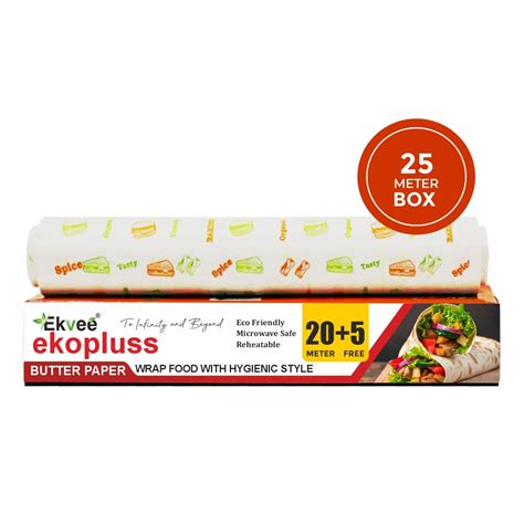 Ekopluss Food Wrapping Paper Roll – 25M | Roti & Food Packaging – Ekvee