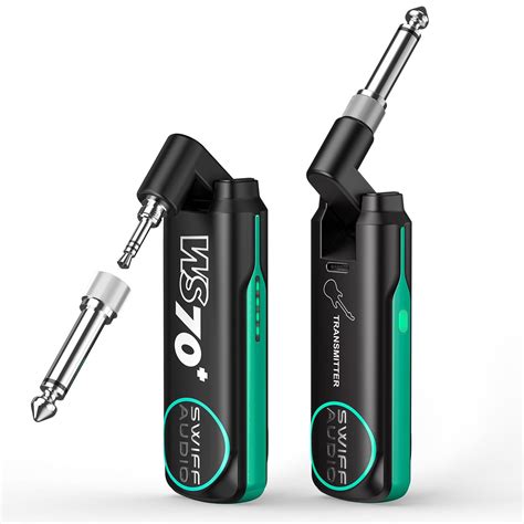 Buy UHF Guitar Wireless Transmitter Receiver, POGOLAB 1/4 & 1/8 Plug ...