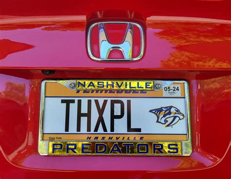 Finally picked up my new TN license plate! : r/Predators