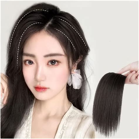 Ekan 2 Clip Synthetic Hair Extension Volumizer for Women Girls for Bald ...