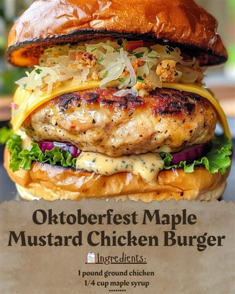 Oktoberfest Maple Mustard Chicken Burger