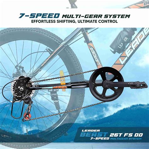LEADER Beast MultiSpeed Bike with FS & DD Brake 26 T (inch) Mountain ...