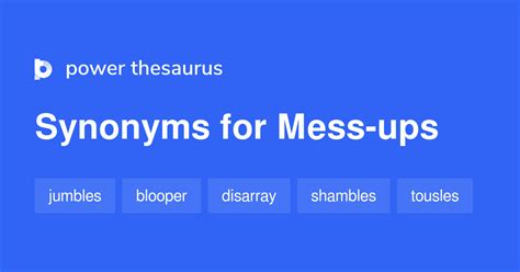 Mess-ups synonyms - 88 Words and Phrases for Mess-ups