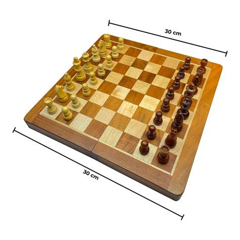 12" Sh/W Magnetic Chess Folding W/Foam Tray – Home n Earth