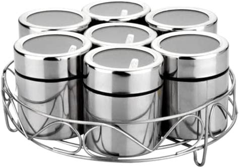 Buy ATROCK 7Pcs Stainless Steel Masala Dabba|Spice Container|Kitchen ...