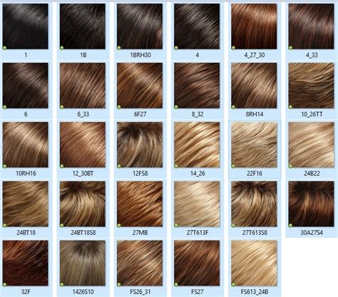Wigs.com Color Chart 的图像结果